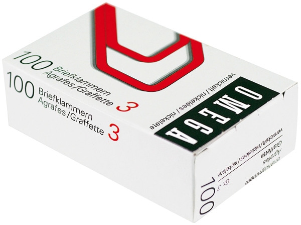 Actual product image Omega Paperclips (100 x)