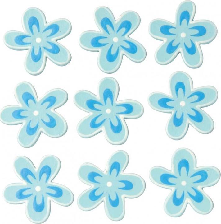 Produktbild Glorex Streuteile Blumen 9St blau