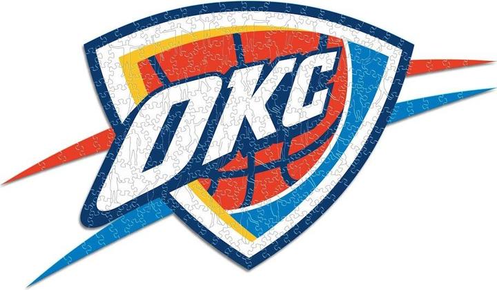 Actual product image Iconic NBA - Oklahoma City Thunder - Logo - Wooden Puzzle Size L (500 pieces) (500 pieces)