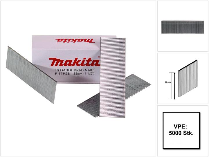 Makita Stauchkopfnagel Brads 38mm 5000 Stück galvanisiert ( F-31928 ) für Nagler DBN500/AF505