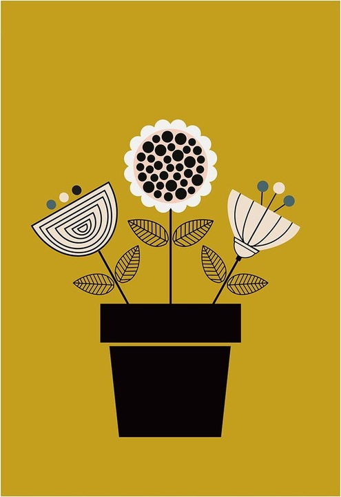 Produktbild Lyndy Hants Scandi Blumentopf Druck (40 x 30 cm)