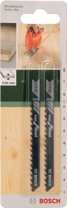 Produktbild Bosch Zubehör Stichsägeblatt HCS, U 111 D Basic for Wood