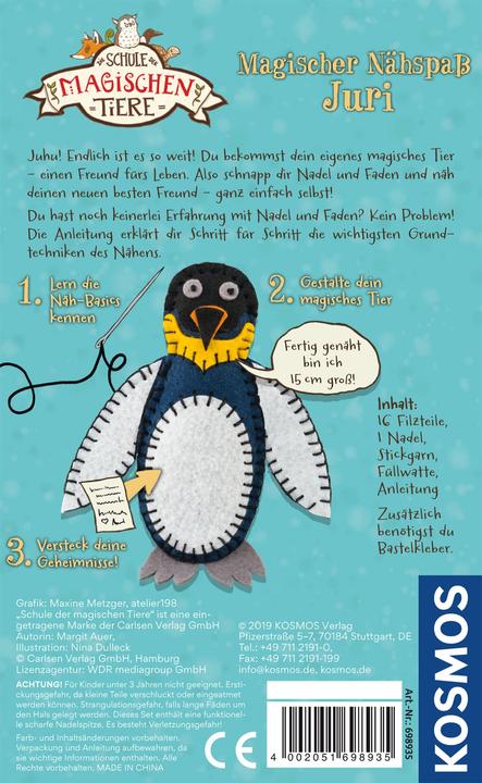Produktbild Kosmos Die Schule der magischen Tiere - Magischer Nähspass Juri