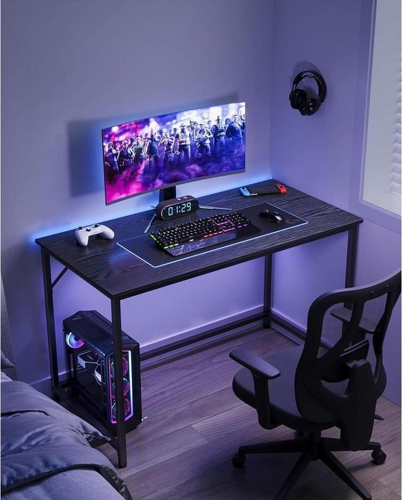 Produktbild Songmics Computertisch 120x60cm Ebony Schwarz Holz (120 x 60 x 76 cm)