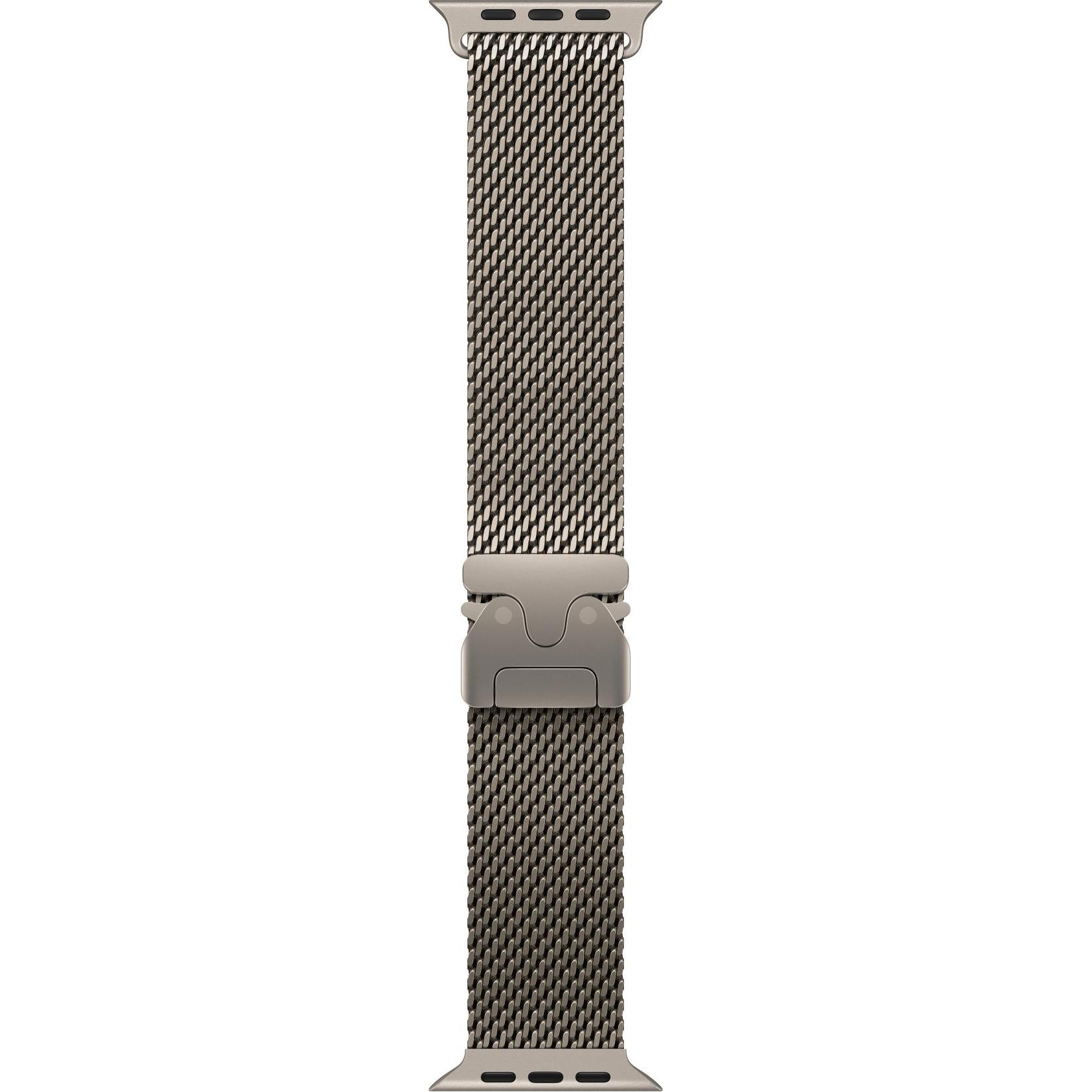 Apple Natural Titanium Milanese Loop (49 mm, 95% recyceltes Titan), Uhrenarmband, Beige