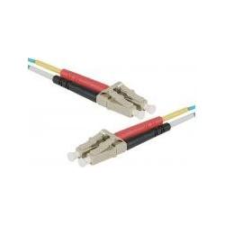Exertis Connect LWL Patchkabel Eco, 50/125 µm, OM3-Faser, LC Duplex Stecker/Stecker, aqua, 5,0 m UPC UPC-Schliff (CAT6, ...