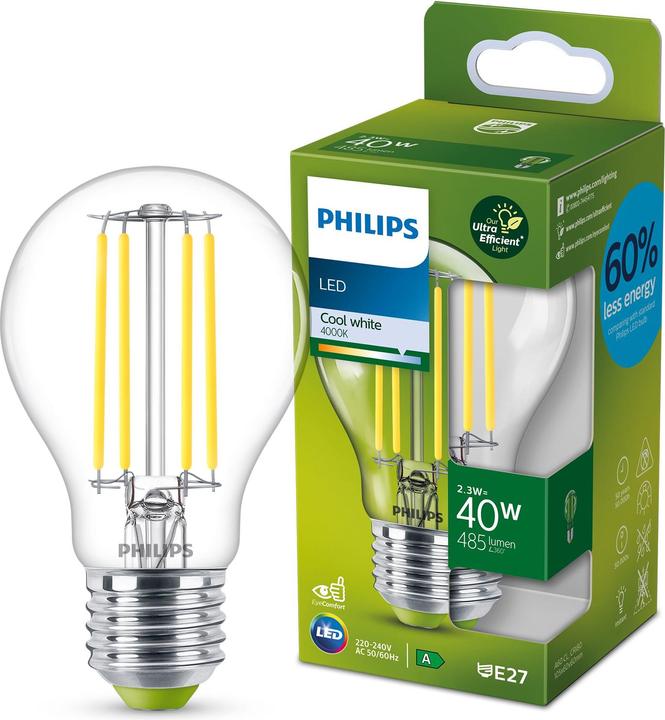 Produktbild Philips Lampe (E27, 2.30 W, 485 lm, 1 x, A)
