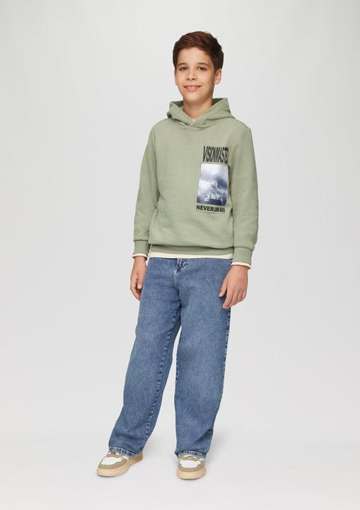 Produktbild S.Oliver Sweatshirt Wärmendes Kapuzen-Sweatshirt mit Frontprint (158, 164)