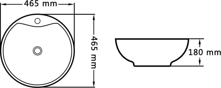 Image du produit vidaXL Becken (465 mm, 465 mm)