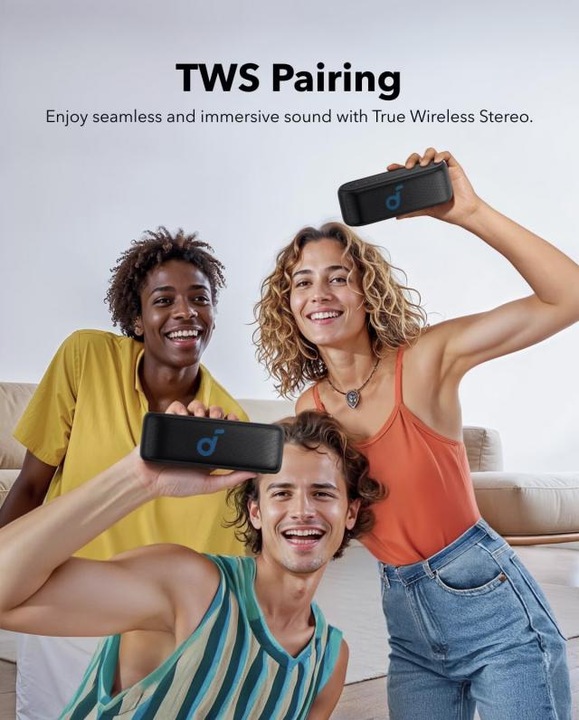 Actual product image soundcore Anker - Wireless Speaker Select 2S (A3171011) - True Wireless Stereo, 20W, IPX7 - Black (16 h)