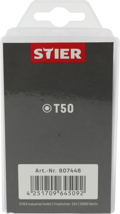 Actual product image Stier TORX® bit bulk pack T50