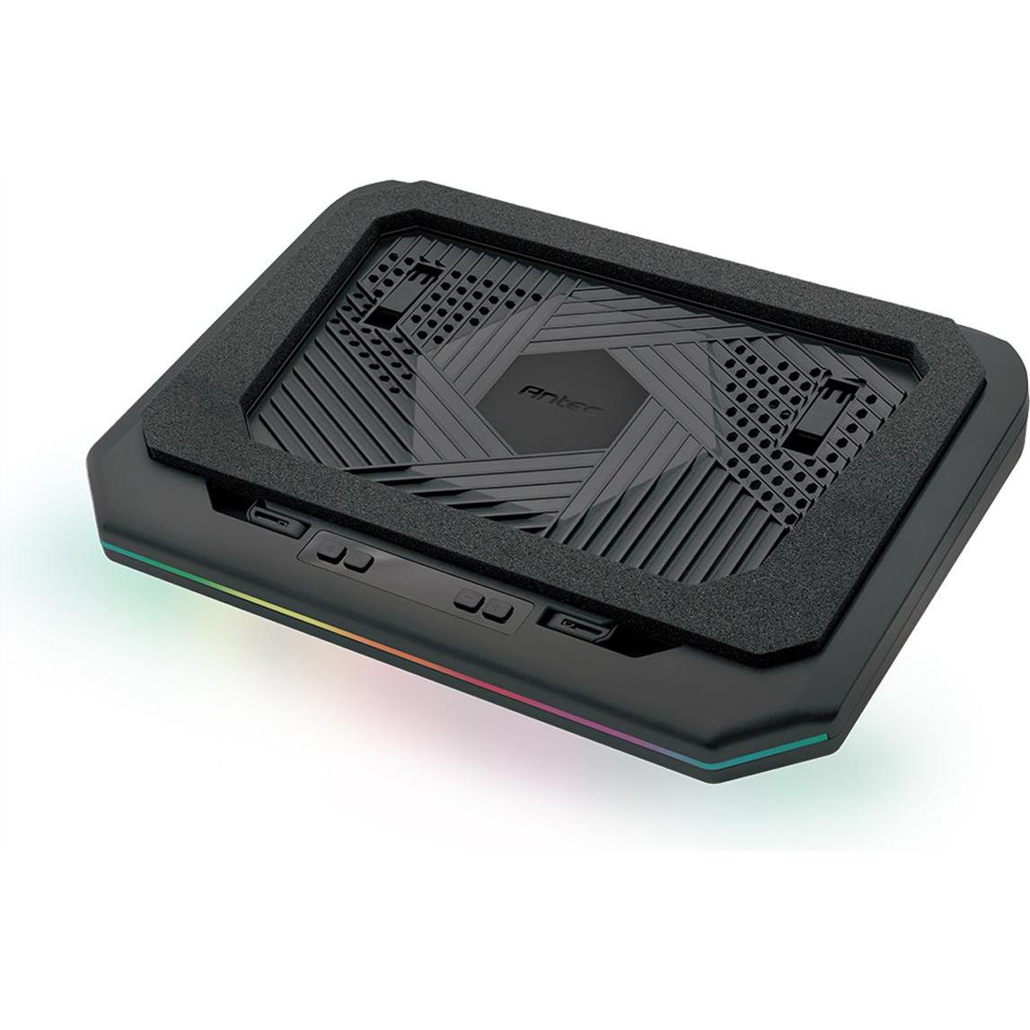 Antec Turboflow RGB Laptop Kühlpad, Supporto per notebook, Nero