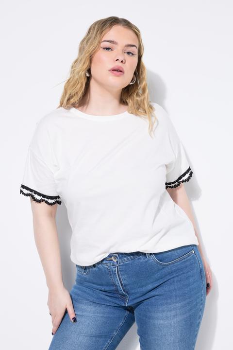 Actual product image Studio Untold Crochet Trim Tee (58)