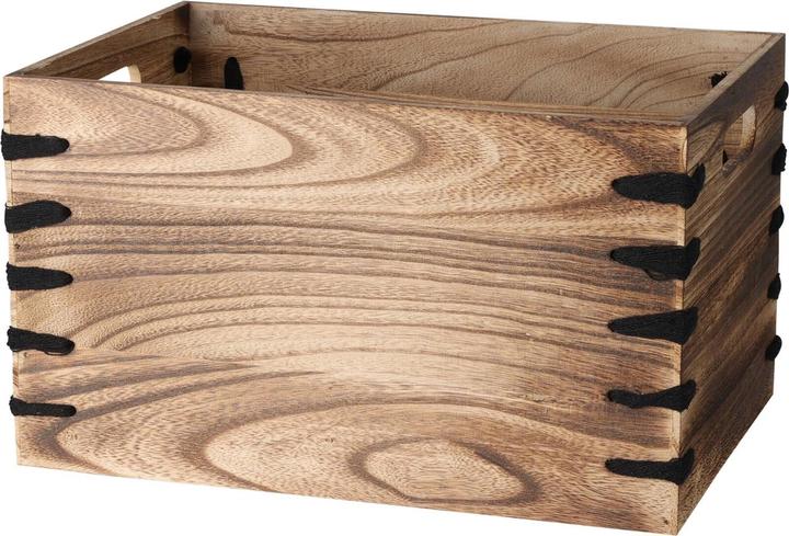 Image du produit Natura Punto Lot de 3 caisses en bois avec ouvertures pour poignées et décorations, 3 tailles