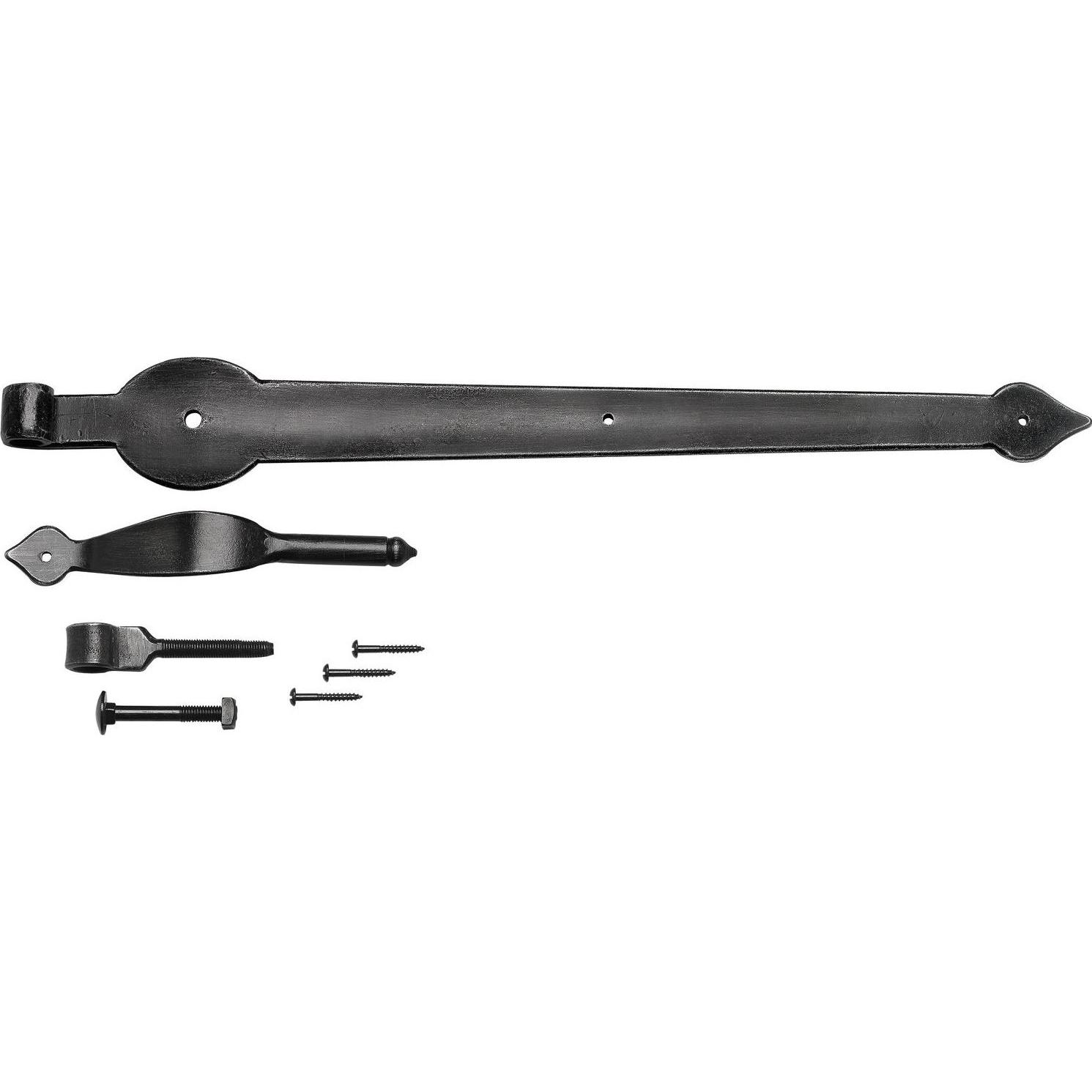 Schörghofer & Frehe, Türbeschlag + Scharnier, Türlangband KREMS 2317, 600 mm, Eisen verzinkt, alt gebürstet