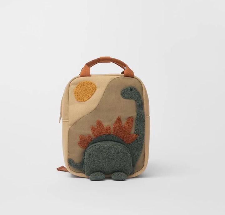 Immagine prodotto Only-Bags.Store Ricamo Sole Collo lungo Piccolo Dinosauro Zaino Gancio Capelli Ricamato Cartoon Tela