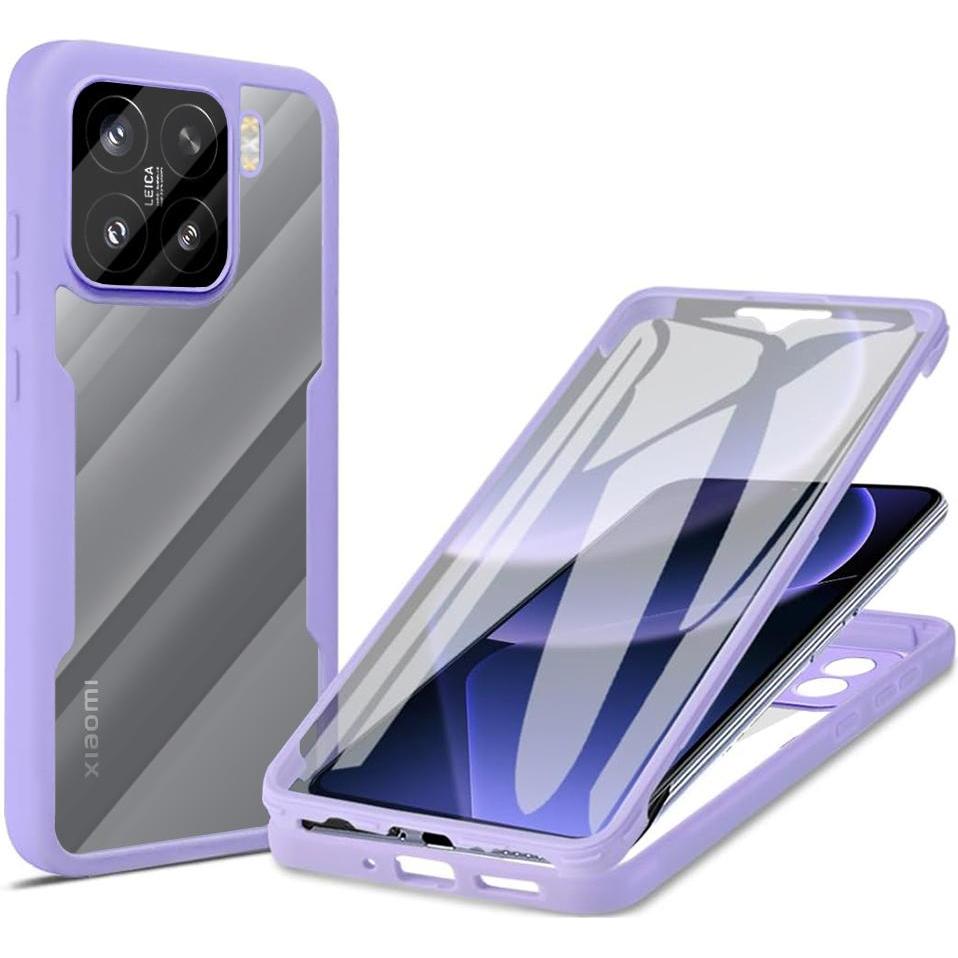Techsuit - ColorVerse 360 Series + Screen Protector - Xiaomi 15 - Purple (Xiaomi 15), Cover smartphone, Viola