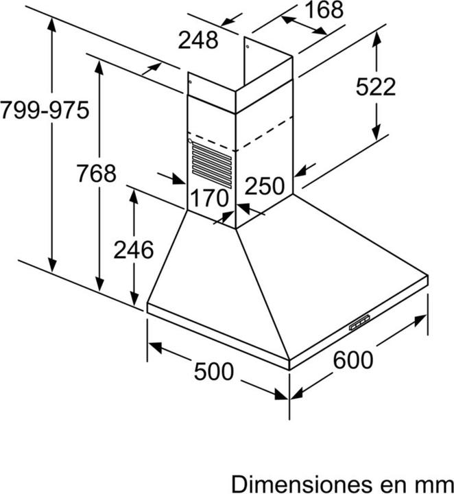 Produktbild Balay 3BC666MX (Wandhaube)