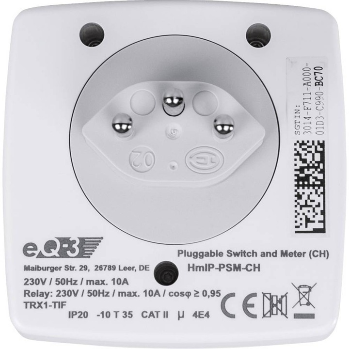 Produktbild EQ-3 Schalt-Mess-Steckdose (CH)