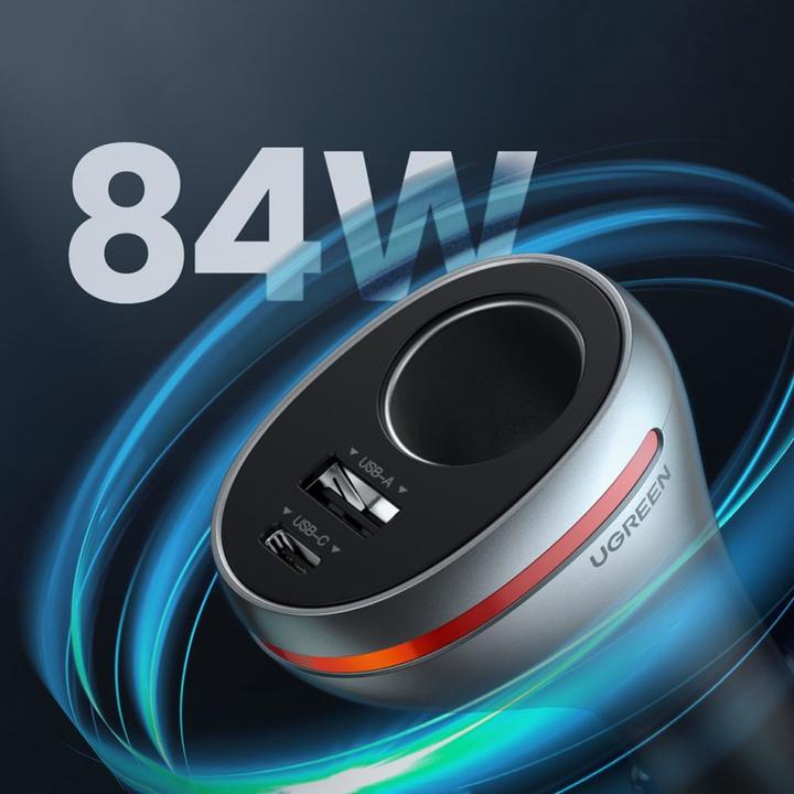 Image du produit Ugreen CD204 Chargeur de voiture avec prise allume-cigare 12V