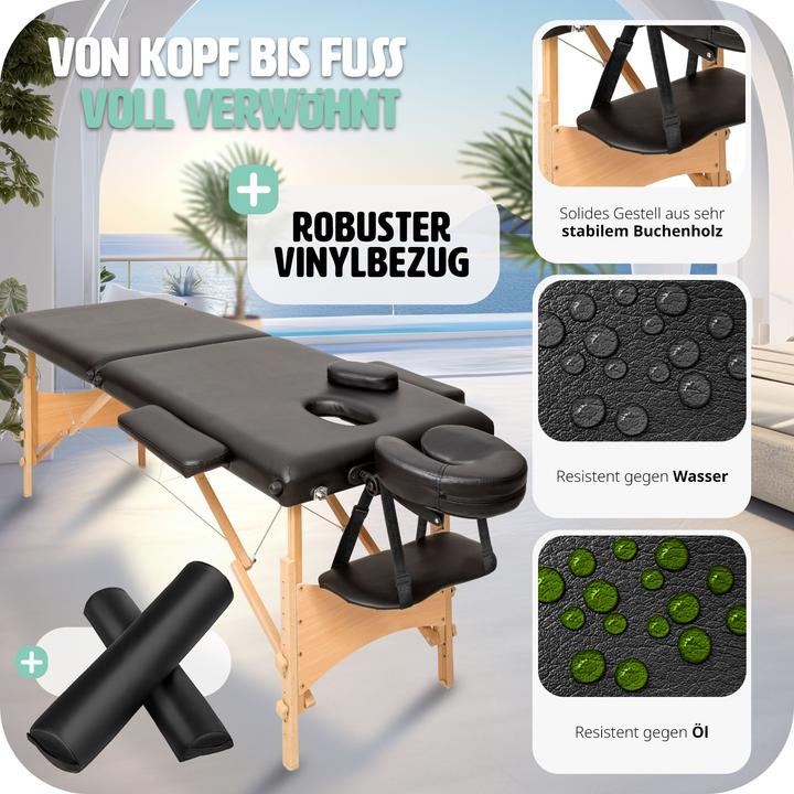 Image du produit tectake Ensemble de table de massage Freddi avec rouleaux de massage