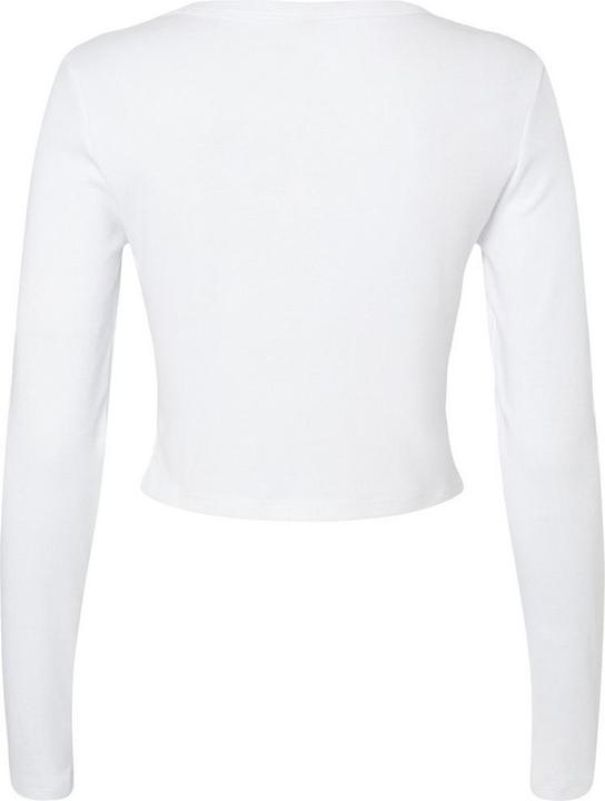 Actual product image Bella Canvas Womens/Ladies Micro-Rib Long-Sleeved Crop Top (L)