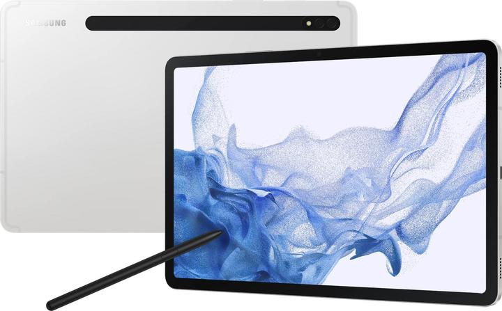Actual product image Samsung Galaxy Tab S8 (5G, 11", 128 GB, Silver)