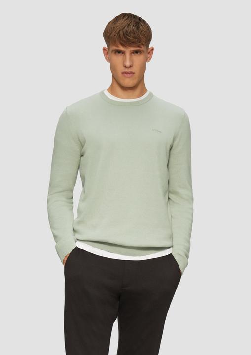 Produktbild S.Oliver Strickpullover Strickpullover mit Logo-Stickerei (XXL)