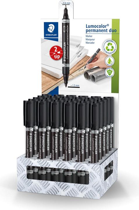 Produktbild Staedtler Lumocolor Permanent-Marker duo, 30er Display (30x)