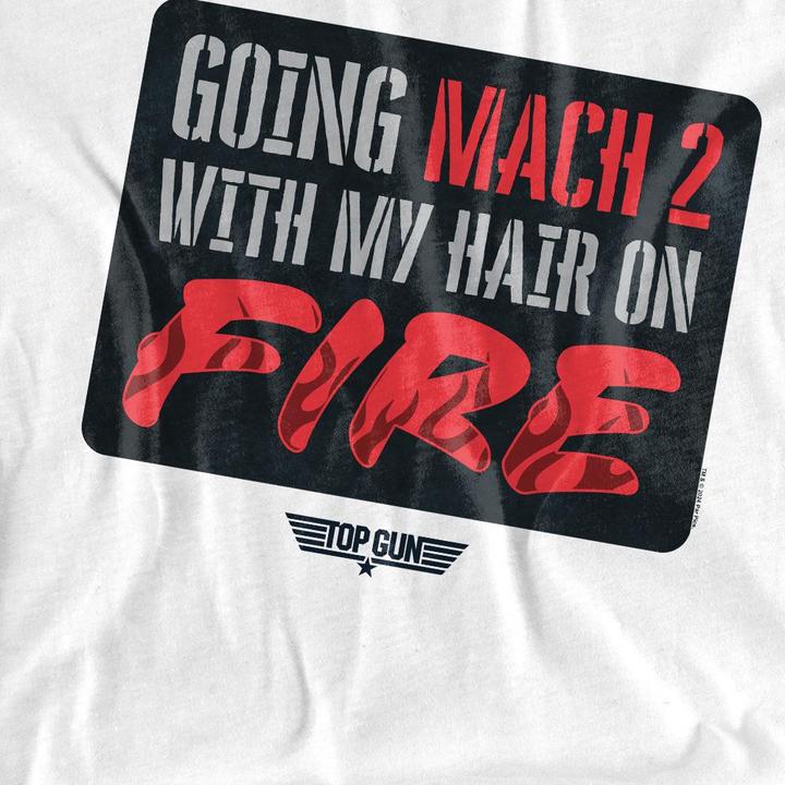 Actual product image Top Gun Unisex Adult Mach 2 Hair On Fire T-Shirt (S)