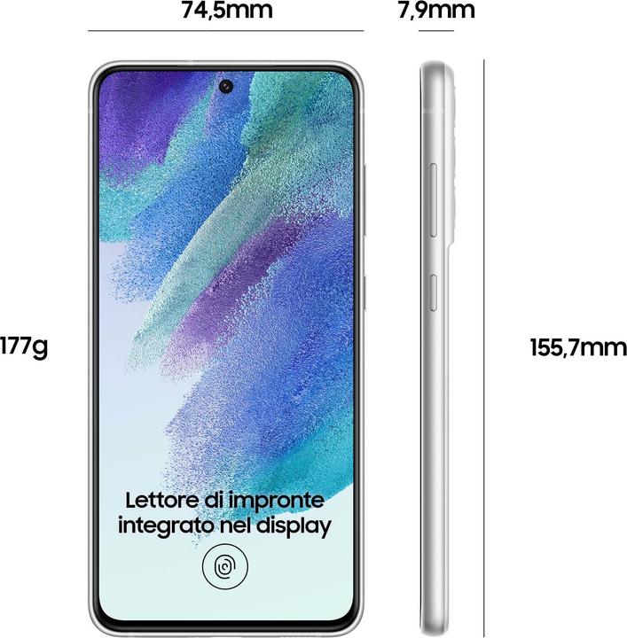Productafbeelding Samsung Galaxy S21 FE 5G EU (128 GB, Wit, 6.40", Dubbele SIM, 12 Mpx, 5G)