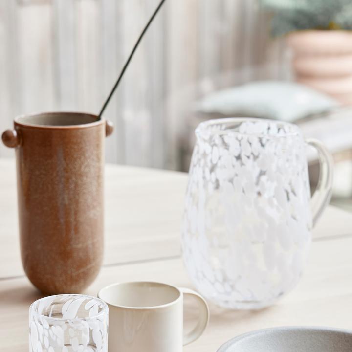 Immagine prodotto OYOY Living Bicchiere Jali 200 ml, 1 pezzo, Trasparente/Bianco (0.20 l, 1 x)