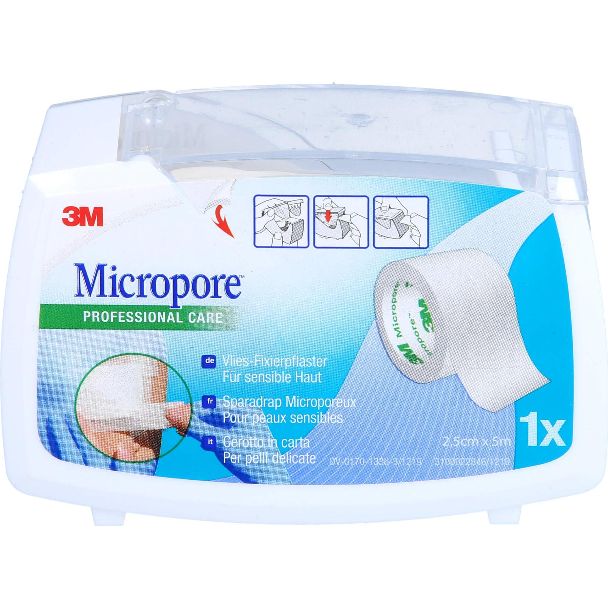 3M, Pflaster, Micropore Dispenser Weiss 25 mm x 5 m (1 x)