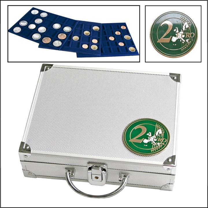 Actual product image Schwäbische Albumfabrik Aluminium coin case for 2 euro coins in capsules