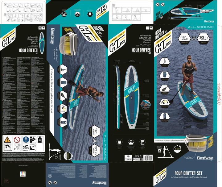 Productafbeelding Bestway HF SUP Aqua Drifter Set 335x84x15cm (335 cm)