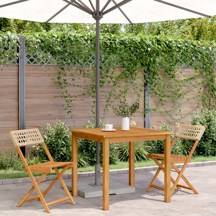 Image du produit VidaXL Chaises de bistrot 2 pcs. Acacia et poly rotin