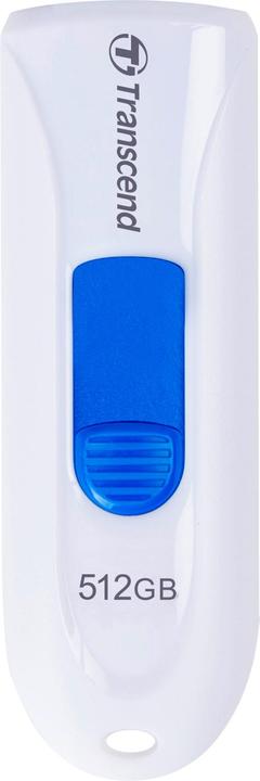 Actual product image Transcend JetFlash 790 512GB USB 3.1 Gen 1 White (512 GB, USB-A)