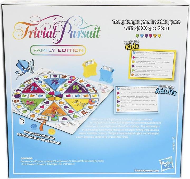 Produktbild Hasbro Gaming Trivial Pursuit Family Edition Brettspiel Trivia (Schwedisch)