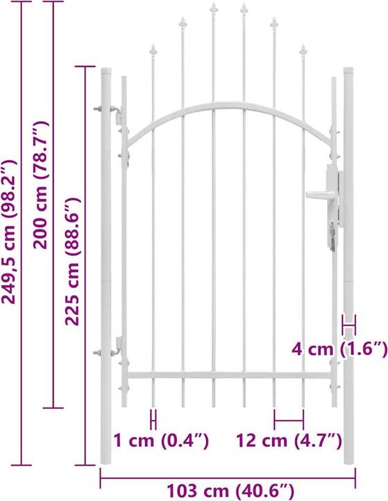 Produktbild vidaXL Zauntor