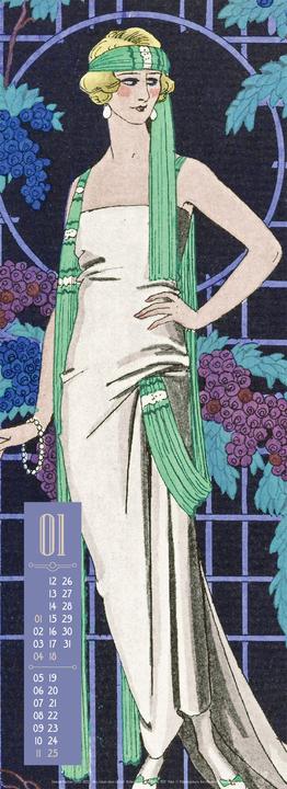 Image du produit Art Deco - Illustrationen Kalender 2026 (24 x 66 cm, Couverture rigide, Allemand, Anglais, Français, Espagnol)