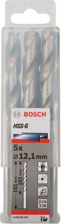 Actual product image Bosch Professional Zubehör PRO Metal HSS-G twist drill, 12.1 x 101 x 151 mm (12.1 mm)