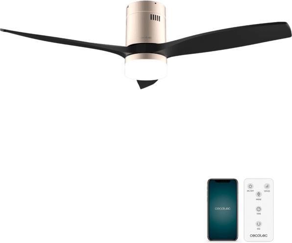 Actual product image Cecotec Deckenventilator Mit Lampe Energysilence Aero 5600 Aqua Schwarz Gold 20 W 40 W