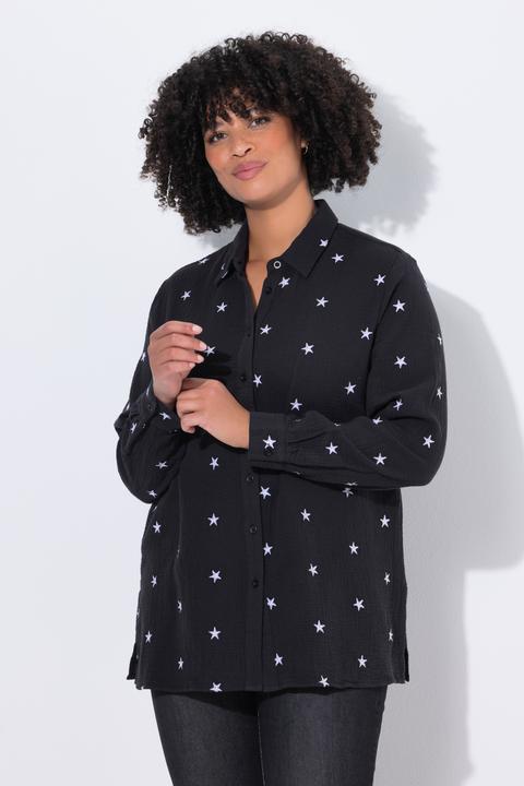 Immagine prodotto Angel of Style Blusa di mussola dal taglio oversize con ricami floreali (56)