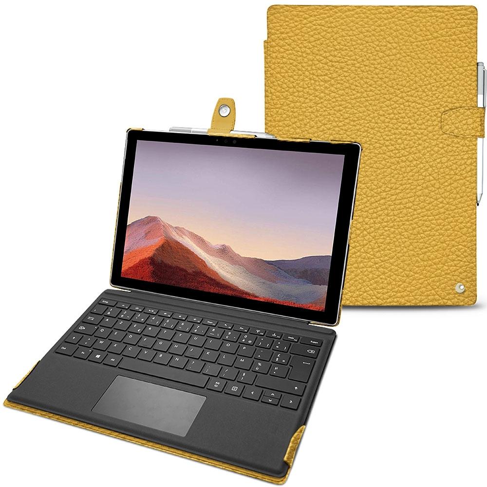 Noreve Lederschutzhülle (Microsoft Surface Pro 7), Tablet Hülle, Orange