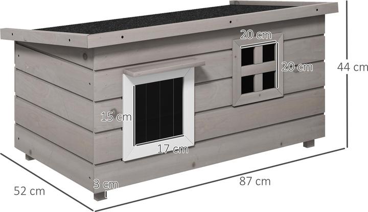 Image du produit PawHut Maison pour chats avec fenêtre (Chat)