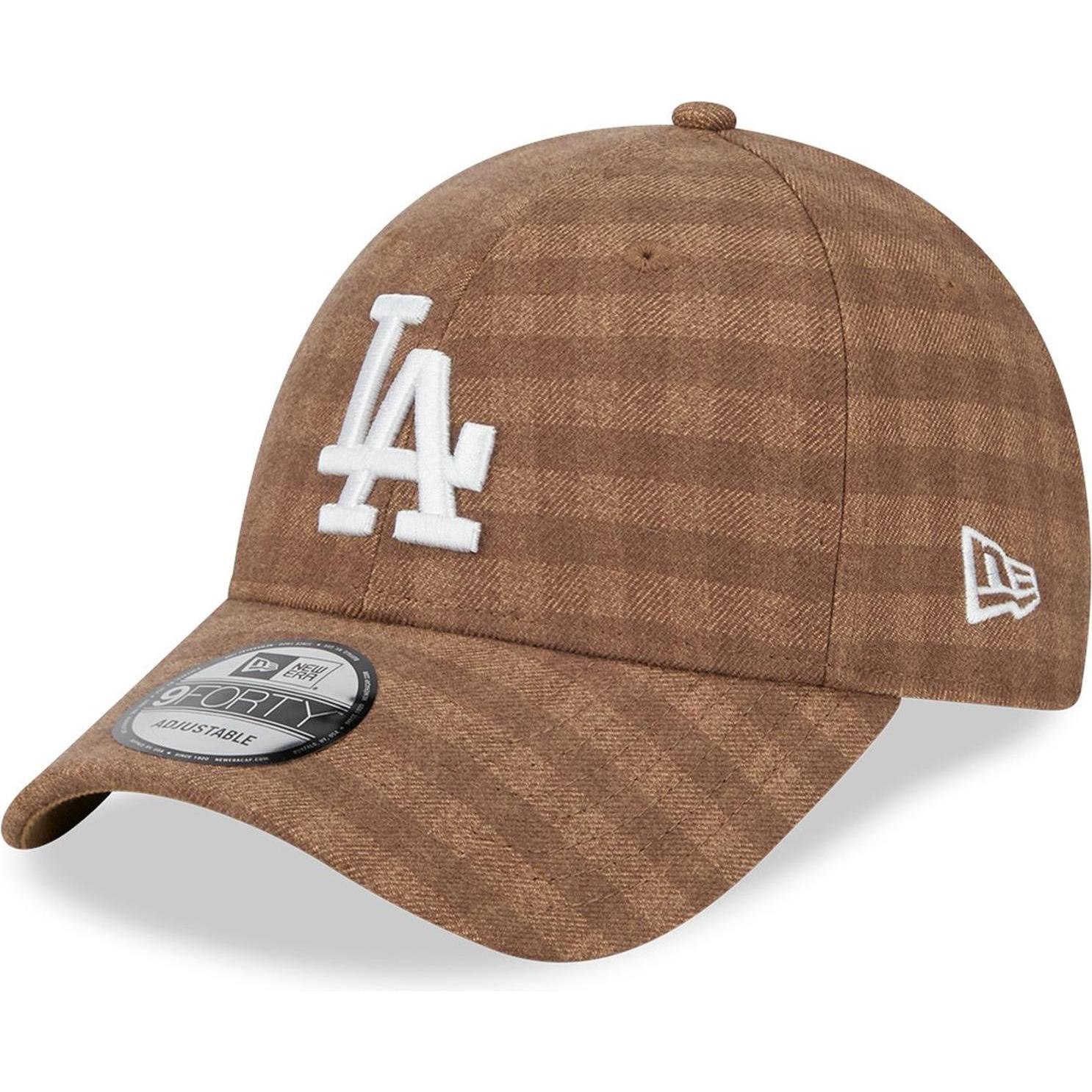 New Era, Herren, Cap, 9Forty Strapback Cap - Flannel Los Angeles Dodgers, Beige, (One Size)