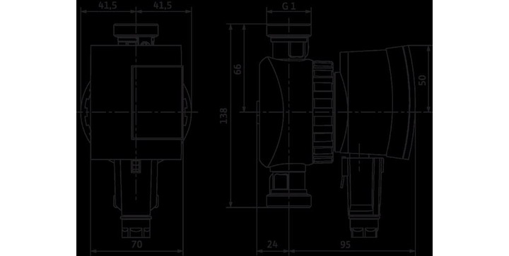 Actual product image Wilo Circulation pump Star-Z NOVA C 138 mm 1" with shut-off fittings, cable and timer 413275