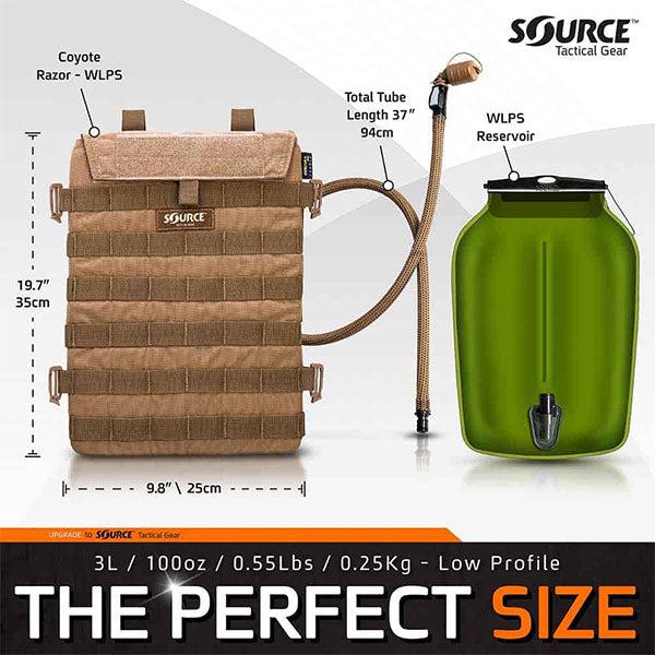 Actual product image Source Razor 3L drinking pouch
