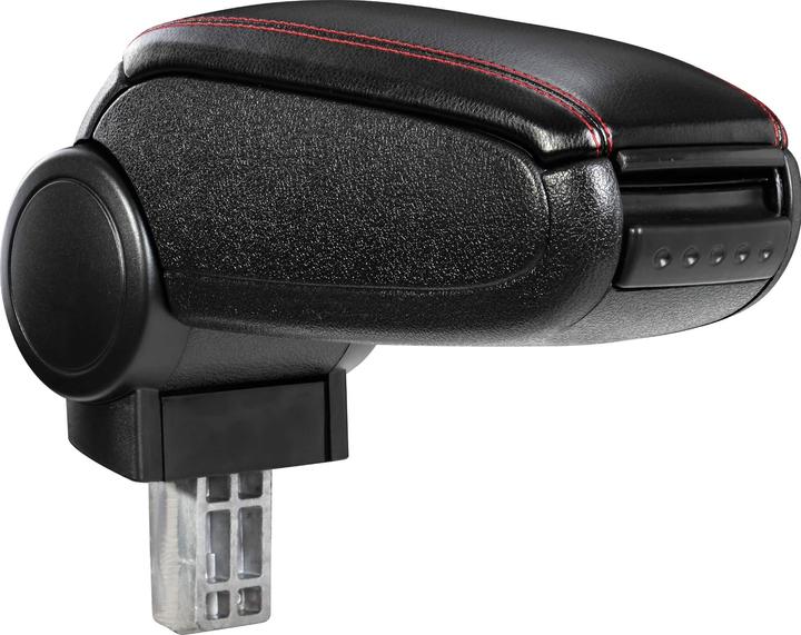 Actual product image Pro-Tec Centre armrest Opel Astra J with storage compartment imitation leather black with red stitching