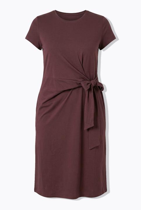 Image du produit Studio Untold Robe midi en jersey évasée, drapé (42)